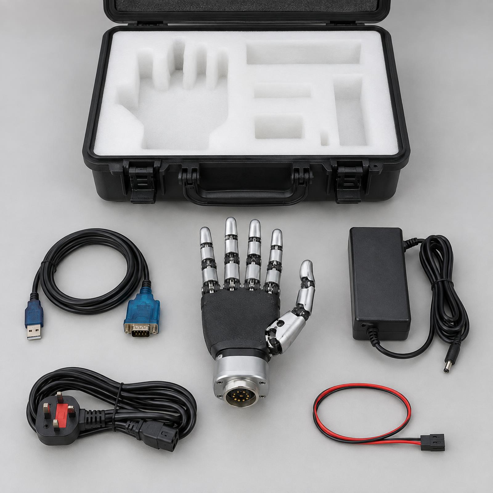 LinkerHand L20 dexterous hand kit photographed at the SMERT Academy lab
